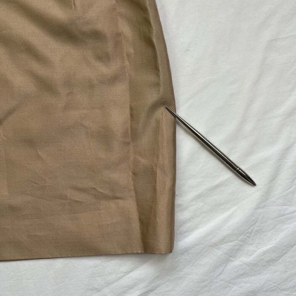 Reiss Tamsin One Shoulder Dress Mocha Brown Beige Size 4 Classicore Old Money - Picture 10 of 13